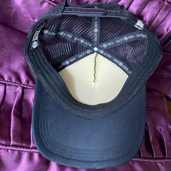 Salty Crew Find Refuge In The Sea Seagull Fish Mesh SnapBack Hat Cap Refuge EUC - Picture 9 of 13